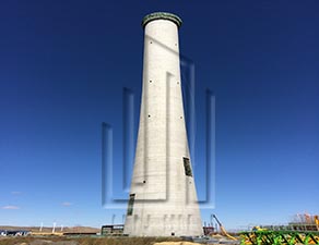 大烟囱建筑施工现场