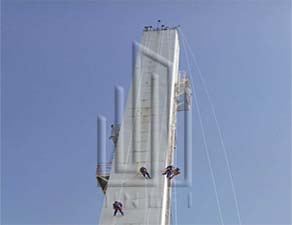 80米钢烟囱防腐美化