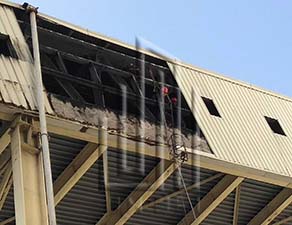 电力企业输煤桥彩钢瓦更换